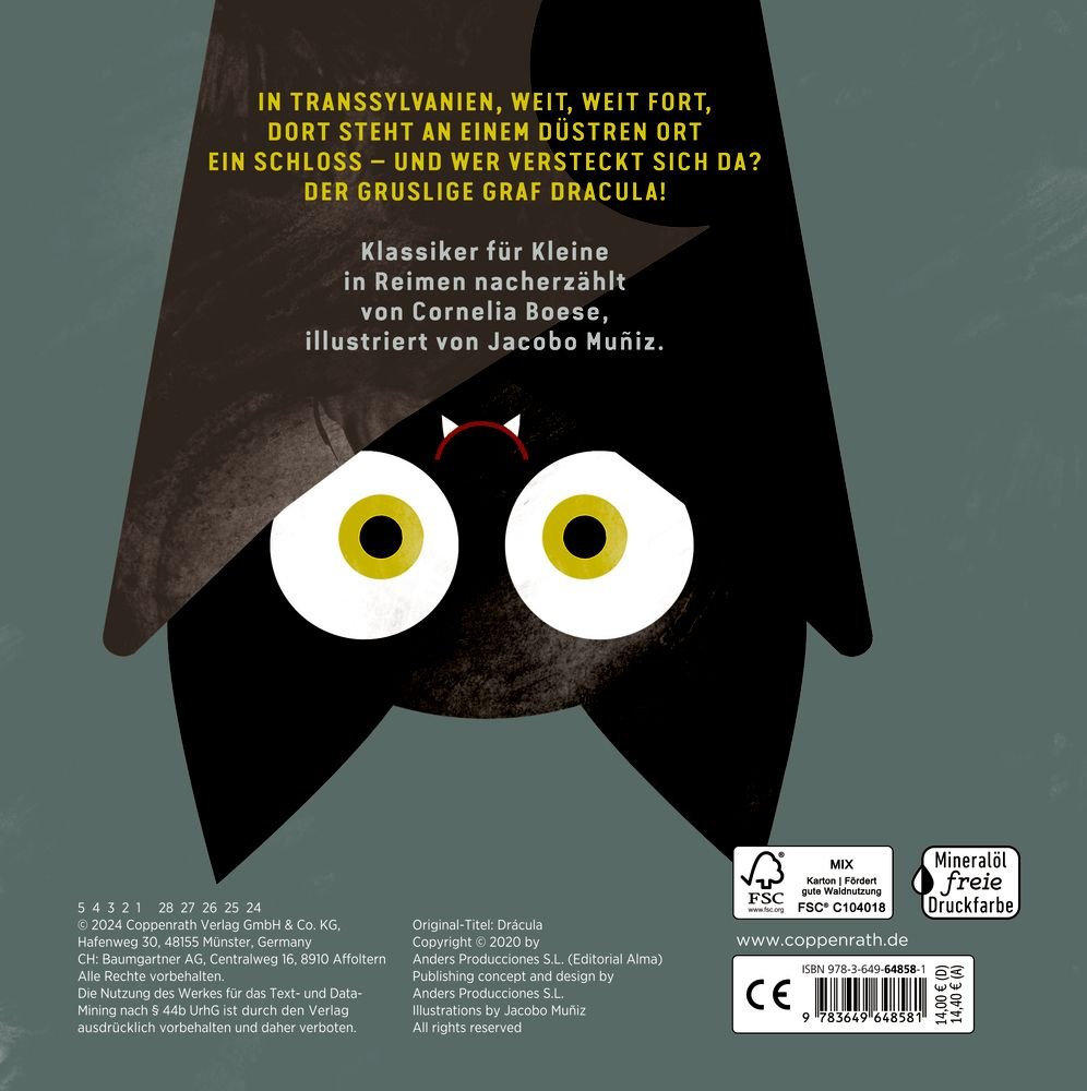 Kinderbuch Dracula Klassiker für Kleine Coppenrath Verlag Pappe