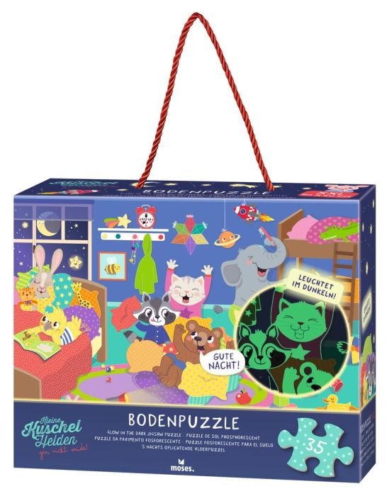 Kleine Kuschelhelden - Bodenpuzzle - Nachtleuchtend - 35 Teile - Moses