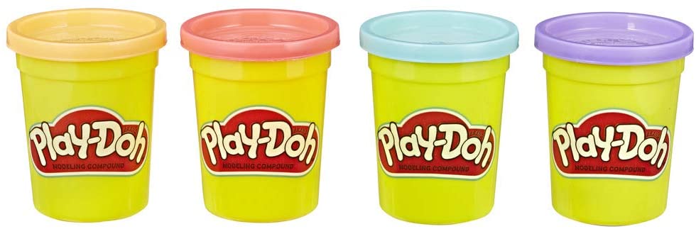 Knete - Play - Doh orange, rosa, hellblau und lila - Hasbro