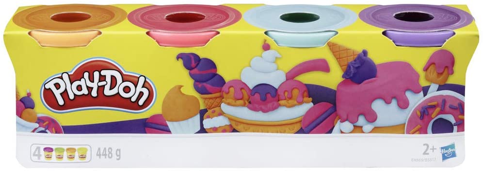 Knete - Play - Doh orange, rosa, hellblau und lila - Hasbro