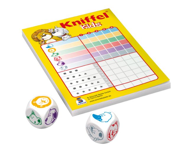 Kniffel Kids Reisespiel in Metalldose – Würfelspaß für Kinder ab 5