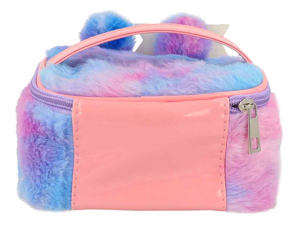 Kosmetiktasche Katze für Kinder 16×9×12 cm Innenfach auswaschbar