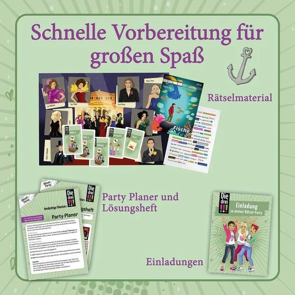 Kosmos Die drei !!! Rätselparty – Krimi-Spiel ab 9 Jahren