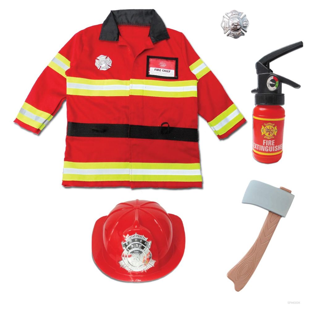 Kostüm - Feuerwehr - Set In Tasche 5 - 6 Jahre - Great Pretenders