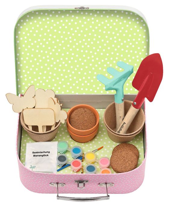 Blumenkoffer Gartenset Kinder Malen Säen Garten DIY Set Motorik