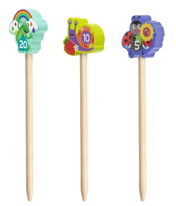 Krabbelkäfer Ringwurfspiel mit Tiersteckern für Garten & Strand