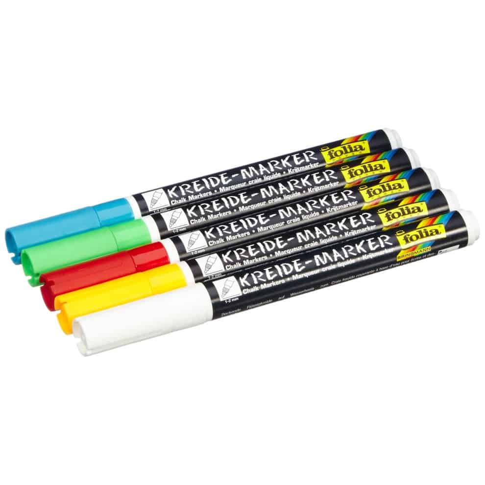 Kreidemarker 5er Set - Folia