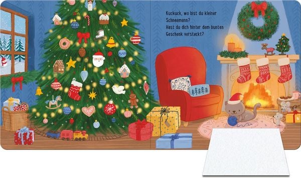 Babybuch Winter mit Pop-up Schneemann und Waldtieren
