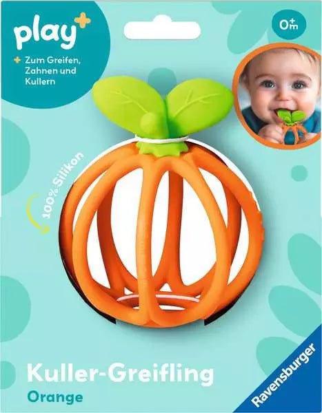 Kuller Greifling Orange aus Silikon Babyspielzeug ab 0 Monaten
