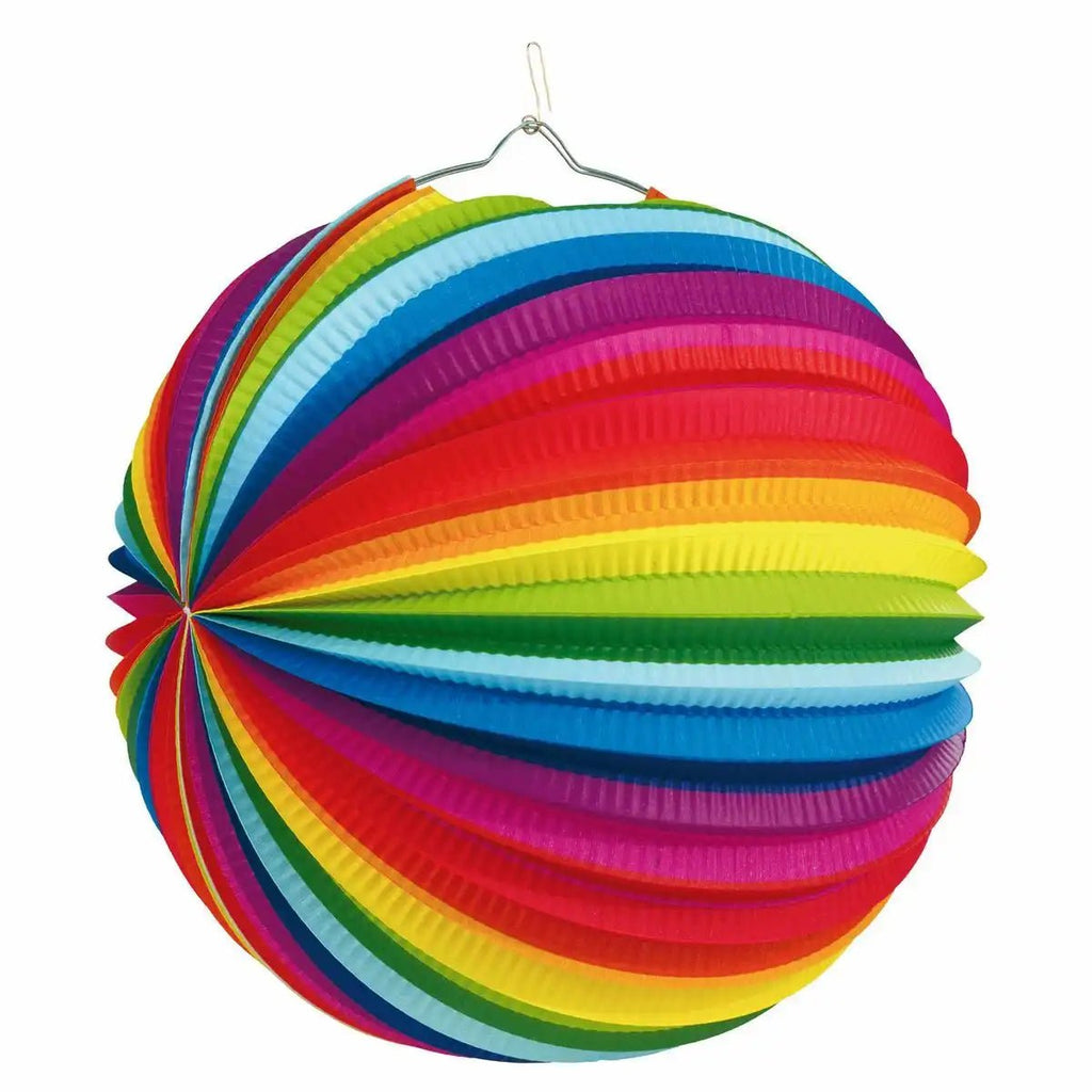 Regenbogen Lampion Ø25 cm Papier bunt für Laternenumzug
