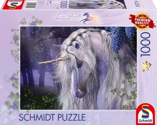 Laurie Prindle, Mondschein Serenade, Einhorn/Pferde - Puzzle, 1000 Teile - Schmidt Spiele