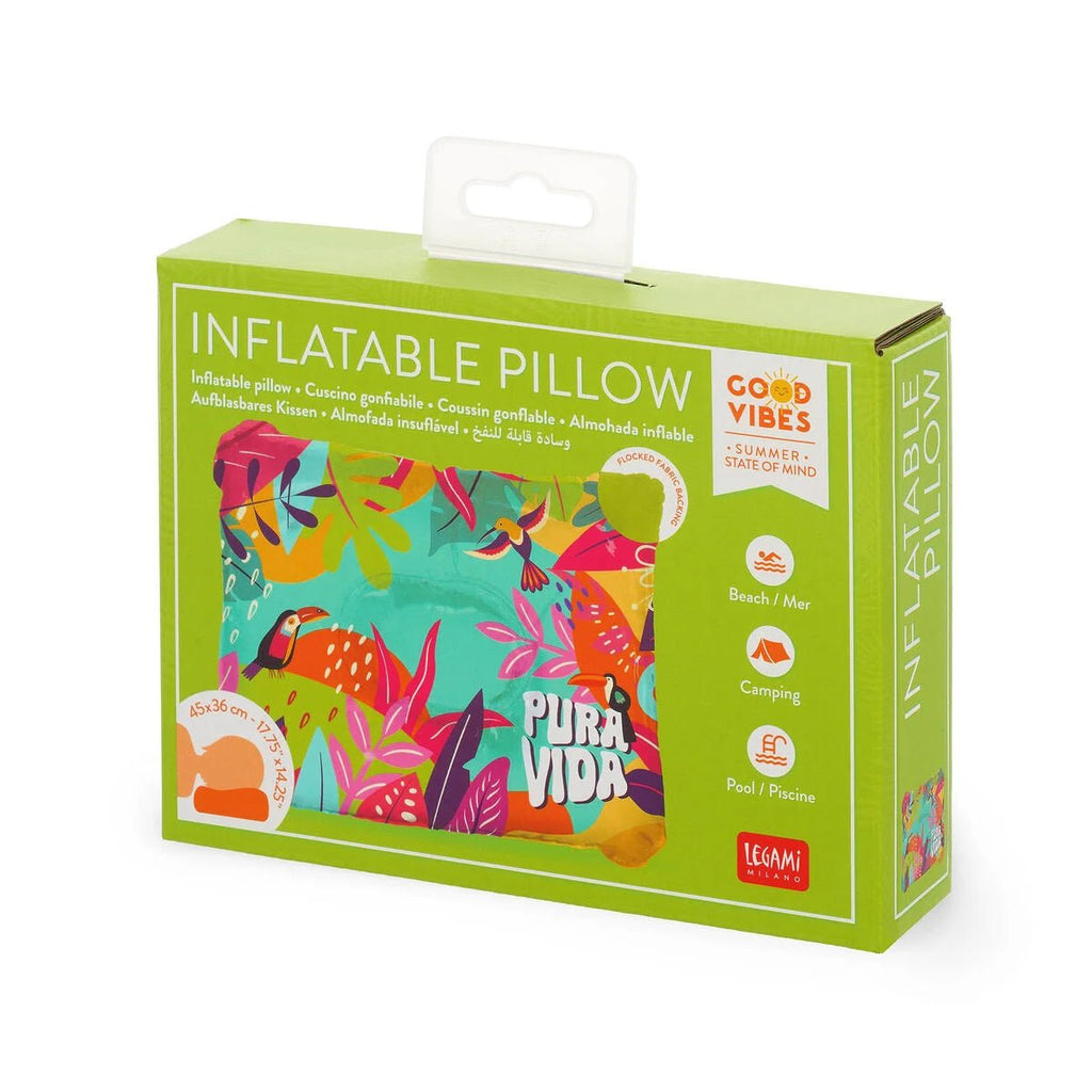 Inflatable Pillow mit Pura Vida Aufdruck – entspannen mit Stil