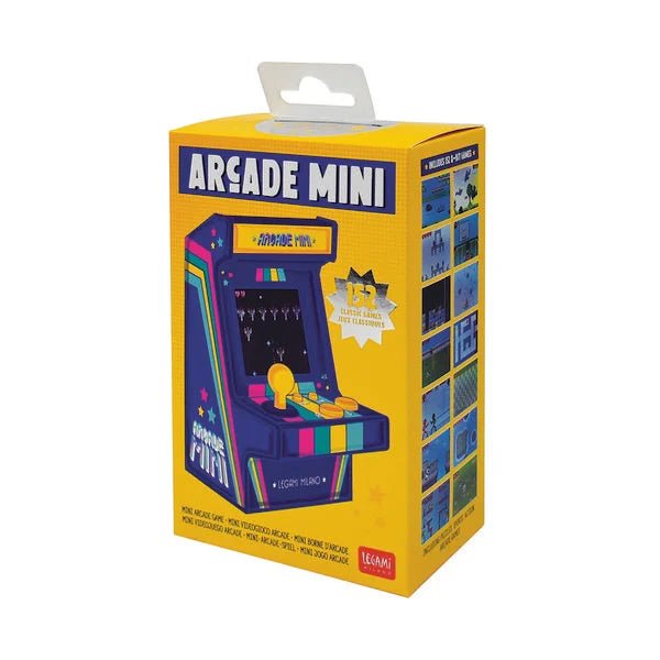 Legami Mini-Arcade-Videospiel mit 152 Retrospielen im 90er-Jahre Design