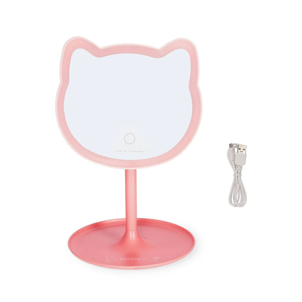 Schminkspiegel mit Licht von Legami – You Look Purrfect! mit LED & Ablage