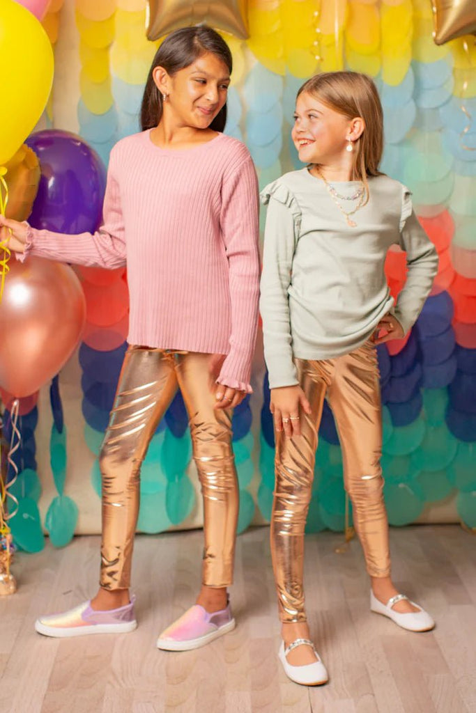 Leggings - Metallic Gold, 5 - 6 Jahre - Great Pretenders