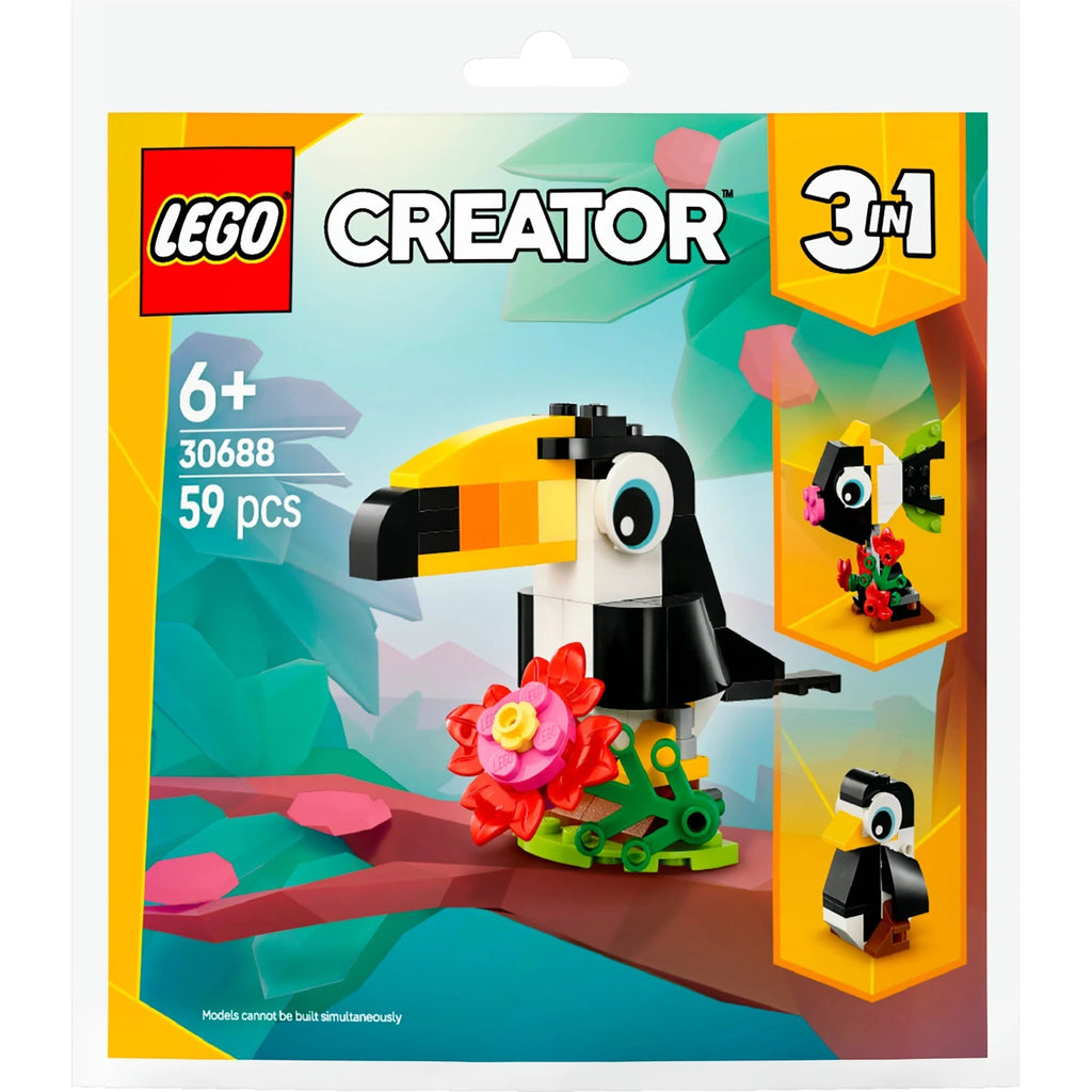 LEGO 3-in-1 Tukan Set mit Pinguin und Fisch ab 6 Jahren