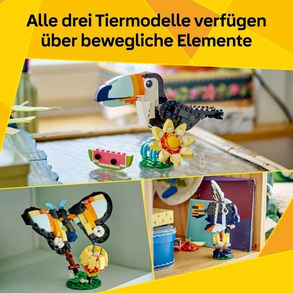LEGO 3in1 Tropical Toucan Fish Schmetterling Bausatz