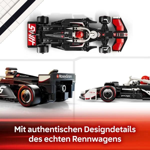 Formel-1 LEGO Auto mit Halo-Bügel und authentischen Designdetails
