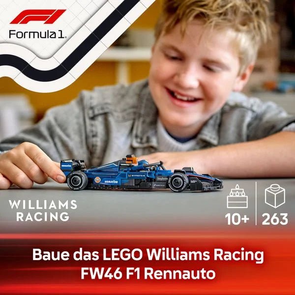Detailgetreues LEGO Speed Champions Williams FW46 aus der Saison 2024
