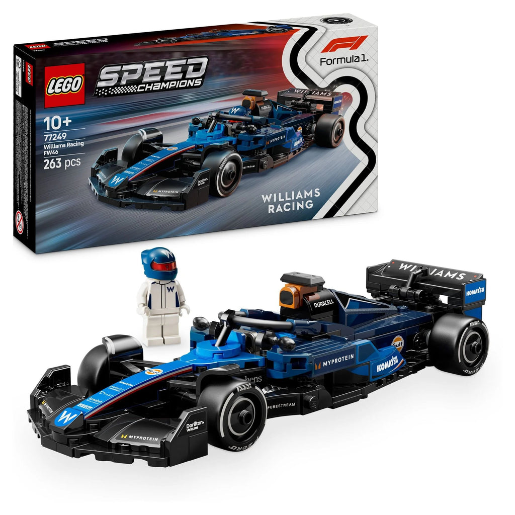 LEGO 77429 Williams Racing FW46 F1 Rennauto mit Minifigur und Cockpit
