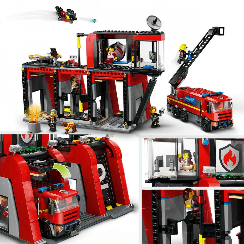 LEGO® City 60414 - Feuerwehrstation mit Drehleiterfahrzeug - LEGO