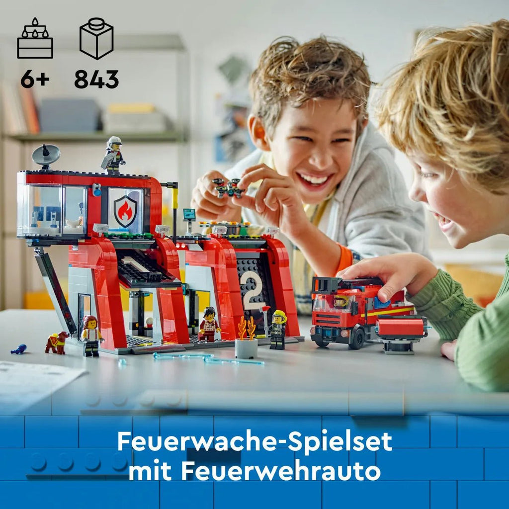 LEGO® City 60414 - Feuerwehrstation mit Drehleiterfahrzeug - LEGO