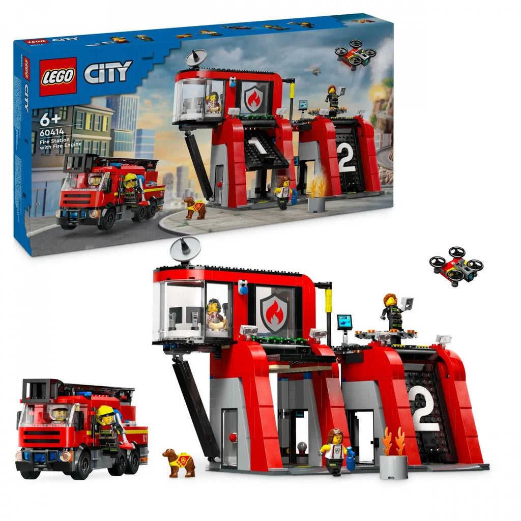 LEGO® City 60414 - Feuerwehrstation mit Drehleiterfahrzeug - LEGO