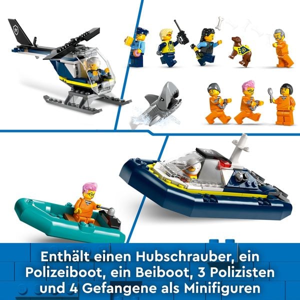 LEGO Minifiguren Polizisten und Häftlinge auf der Insel im Spiel
