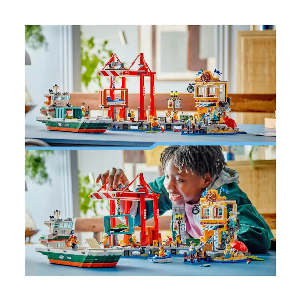 LEGO® City 60422 - Hafen mit Frachtschiff - LEGO