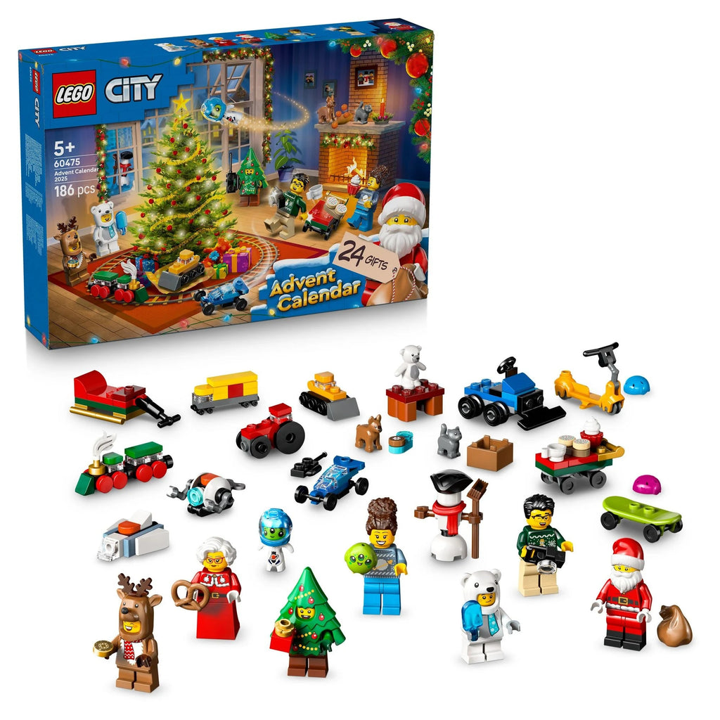 LEGO City Adventskalender 2025 Verpackungsvorderseite mit Minifiguren