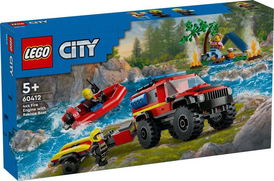 LEGO® City - Feuerwehrgeländewagen mit Rettungsboot - LEGO