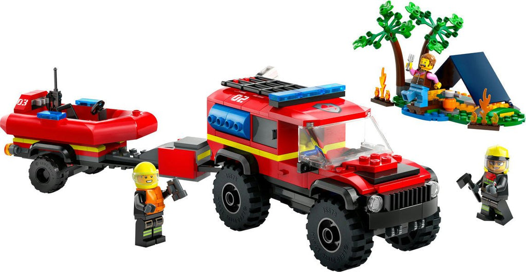 LEGO® City - Feuerwehrgeländewagen mit Rettungsboot - LEGO