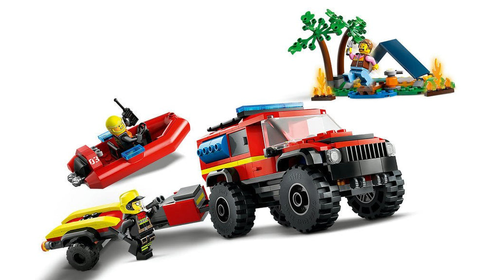 LEGO® City - Feuerwehrgeländewagen mit Rettungsboot - LEGO