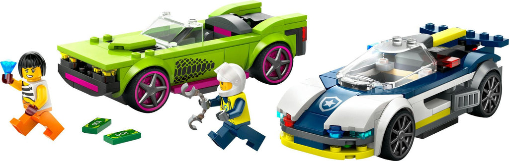 LEGO® City - Verfolgungsjagd mit Polizeiauto und Muscle Car - LEGO