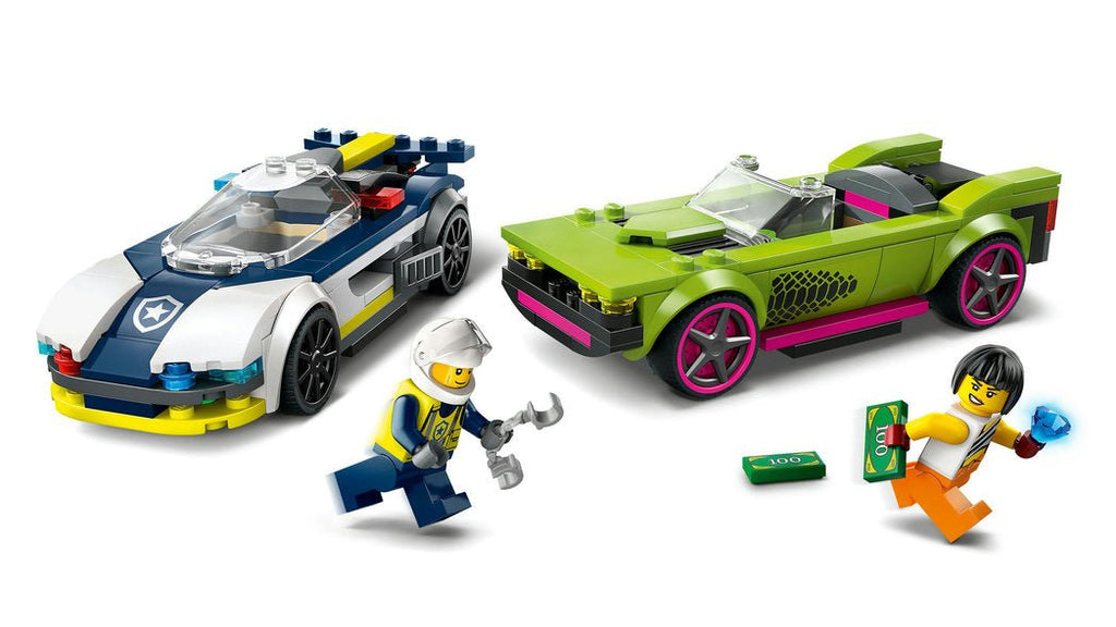 LEGO® City - Verfolgungsjagd mit Polizeiauto und Muscle Car - LEGO