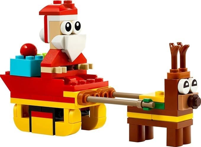 LEGO Creator 30670 Weihnachtsmann mit Rentier und Schlitten ab 6 Jahren, festliches Bauset
