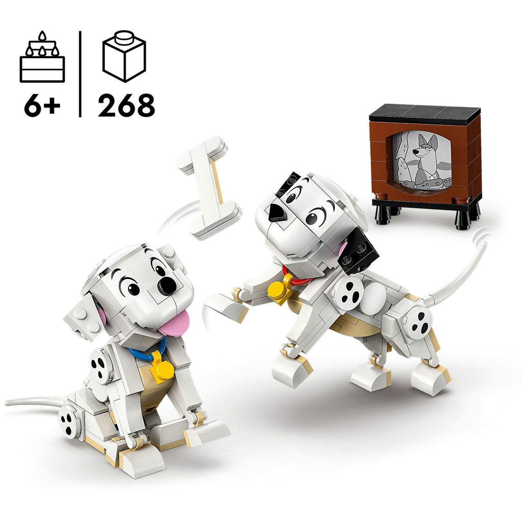 LEGO Disney 43271 Lucky & Penny aus 101 Dalmatiner – bewegliche Welpen