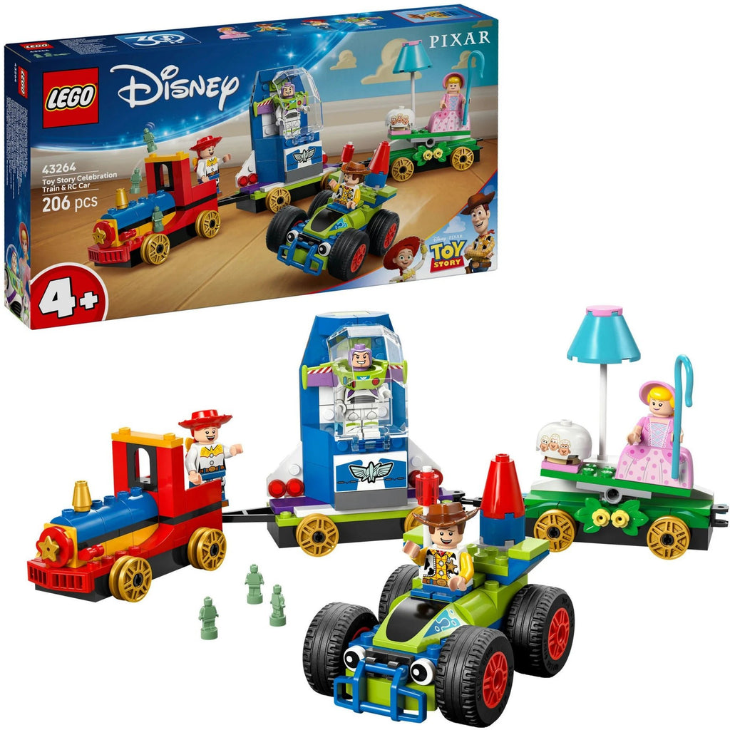 LEGO Disney 43264 Toy Story Partyzug & Auto RC – Zugspielzeug ab 4 Jahren