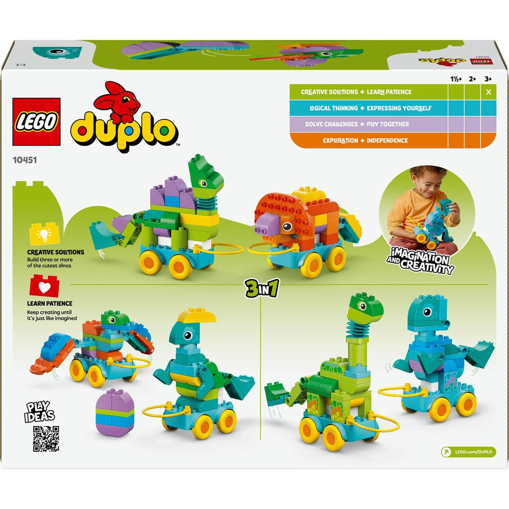 LEGO DUPLO 10451 Dinos auf Rädern 3-in-1 für Kinder ab 3 Jahren
