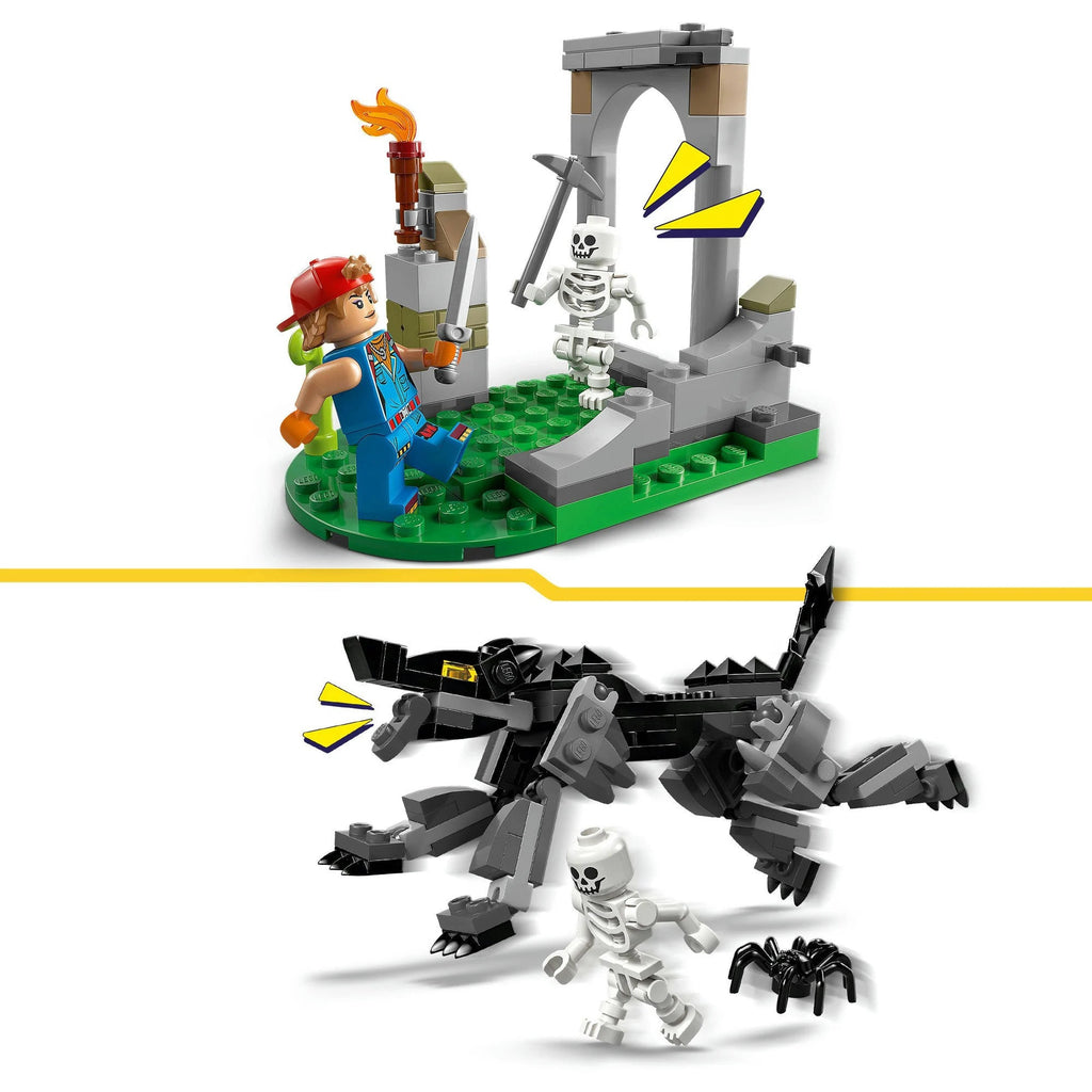 LEGO Fortnite 77075 Lager mit Schali, Zündkerzenkünstlerin & Wolf – 250 Teile