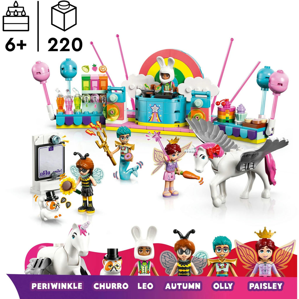 LEGO Friends 42661 Kostümparty mit Einhorn, Fee, DJ-Pult & Tierfiguren