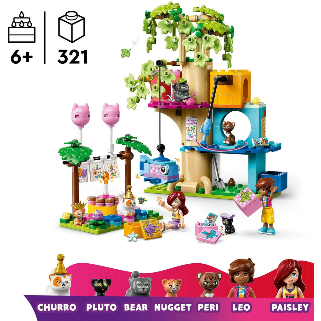 LEGO Friends 42666 Katzengeburtstagsparty mit Baumhaus & Katzenfiguren