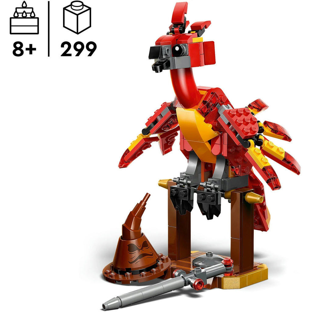 LEGO 76448 Harry Potter – Phönix Fawkes mit Hut & Schwert