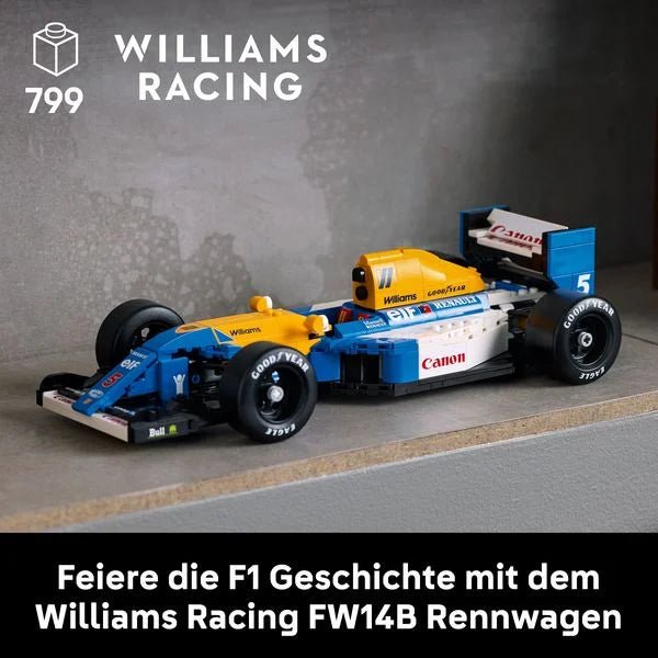 LEGO F1 Modellauto FW14B mit funktionierender Lenkung und Goodyear-Slicks
