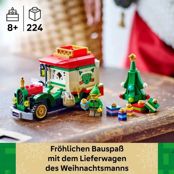 LEGO Set 40746 mit Geschenkfächern, Aufklebern und Weihnachtsbaum zum Aufstecken
