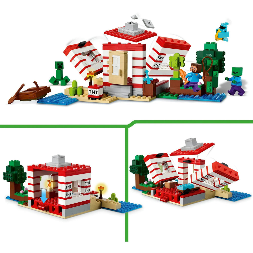 LEGO Minecraft 21275 TNT-Dschungelhaus mit Sprengfunktion & Figuren