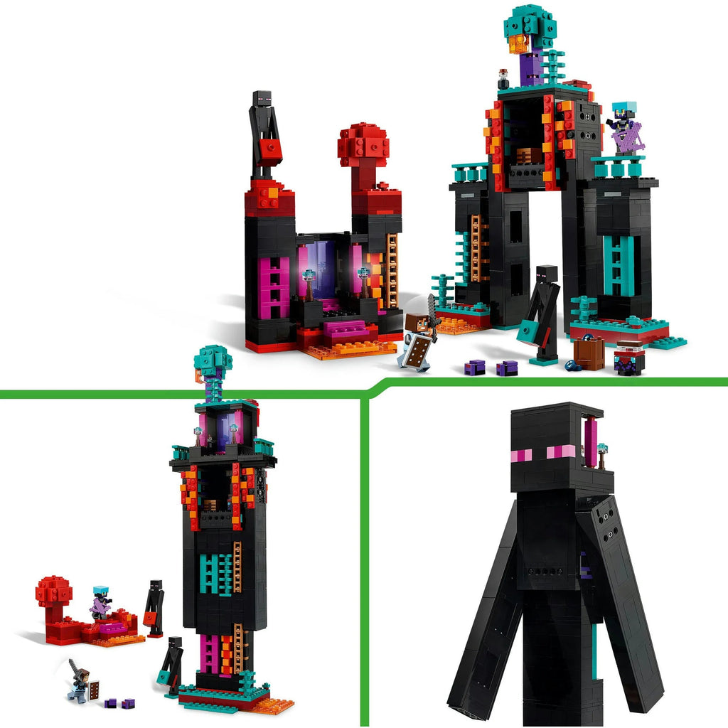 LEGO Minecraft 21279 Der Enderman-Turm – Riesenmodell mit Figuren & Umbaufunktion