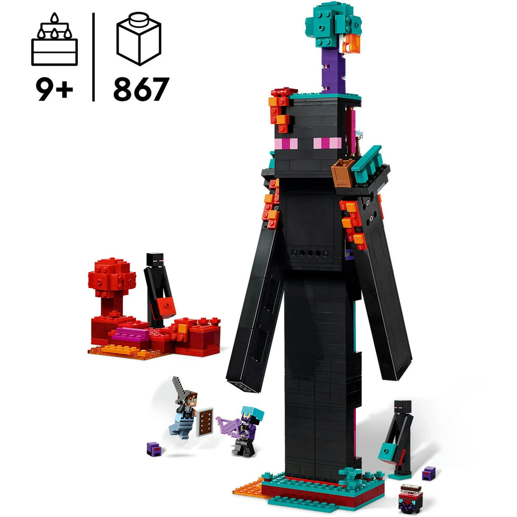 LEGO Minecraft 21279 Der Enderman-Turm – Riesenmodell mit Figuren & Umbaufunktion