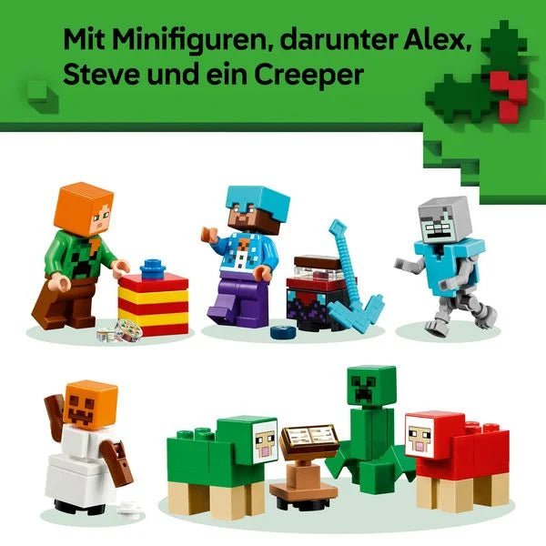 LEGO Minecraft Adventskalender 2025 mit 24 Überraschungen