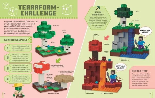 LEGO Minecraft Set mit Buch und Elementen
